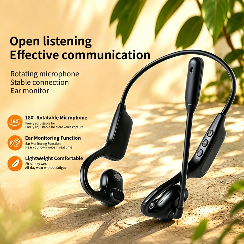 Type C Wired Earphones With Mic - Bezprzewodowy zestaw słuchawkowy z otwartym uchem,