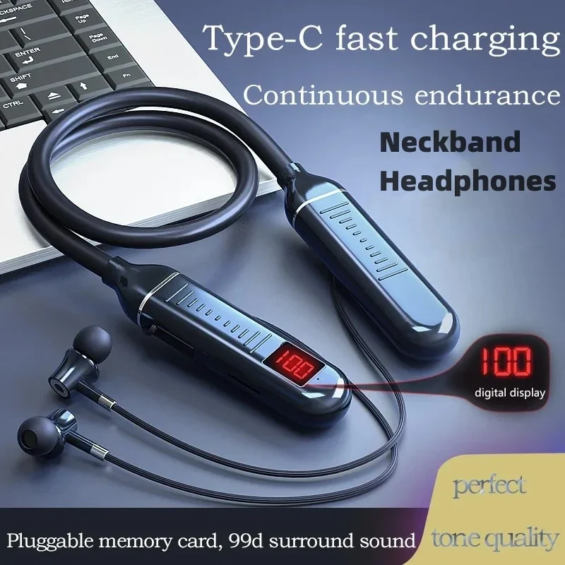 Magnetic Neckband Sports Earphones - Bezprzewodowe słuchawki Bluebooth Słuchawki z pałąkiem